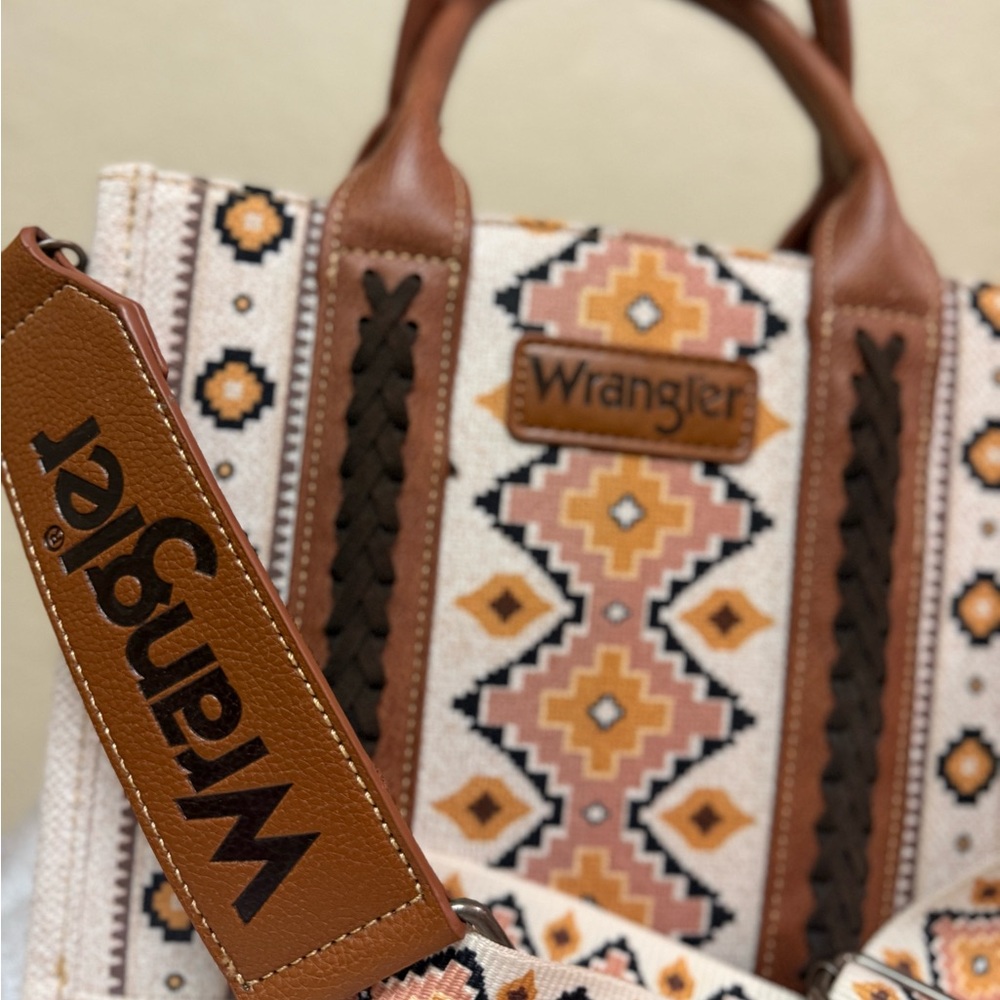 Wrangler Southwestern Print Cros Body Canvas Mini Tote - Picture 7 of 7